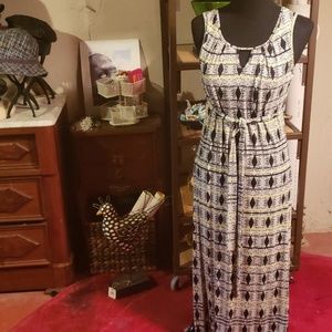 Cynthia Rowley maxi dress with belt and side slit